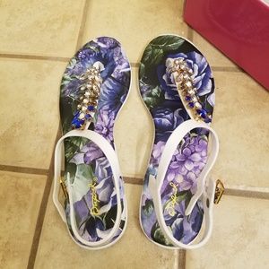 Qupid Jeweled Sandals NIB